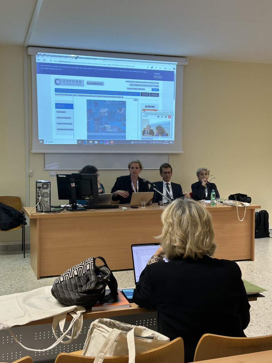 Vincenzo Pietrogiovanni (@vpietrogiovanni) on Twitter photo In my beautiful Bari for the 4th @CommunityLabour Conference, attending one of the most interesting panels where <a href="/vmantouvalou/">Virginia Mantouvalou</a> introduces her amazing new book ‘Structural injustice and workers’ rights’ (<a href="/OUPAcademic/">Oxford Academic</a>) and discuss it with Lucia Lopez, Tania Sachs and <a href="/LucaRatti15/">Luca Ratti</a> In my beautiful Bari for the 4th @CommunityLabour Conference, attending one of the most interesting panels where <a href="/vmantouvalou/">Virginia Mantouvalou</a> introduces her amazing new book ‘Structural injustice and workers’ rights’ (<a href="/OUPAcademic/">Oxford Academic</a>) and discuss it with Lucia Lopez, Tania Sachs and <a href="/LucaRatti15/">Luca Ratti</a>