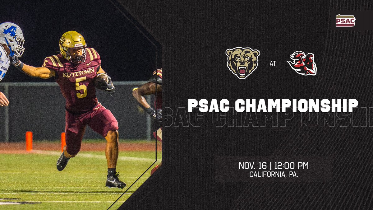 KUGoldenBears's tweet photo. GAMEDAY | @KUBearsFootball | It’s Championship time! Football battles CAL on the road for the PSAC title at 12:00 PM. 🏆🏈  #BearNation

Live Video &amp; Stats: https://t.co/FEQEe2A10c https://t.co/zMTJ3bBigr
