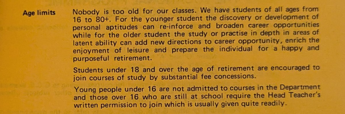 "Nobody is too old for our classes". Prospectus-Keighley Technical College 1979-80 #FE #UKFE #HistED