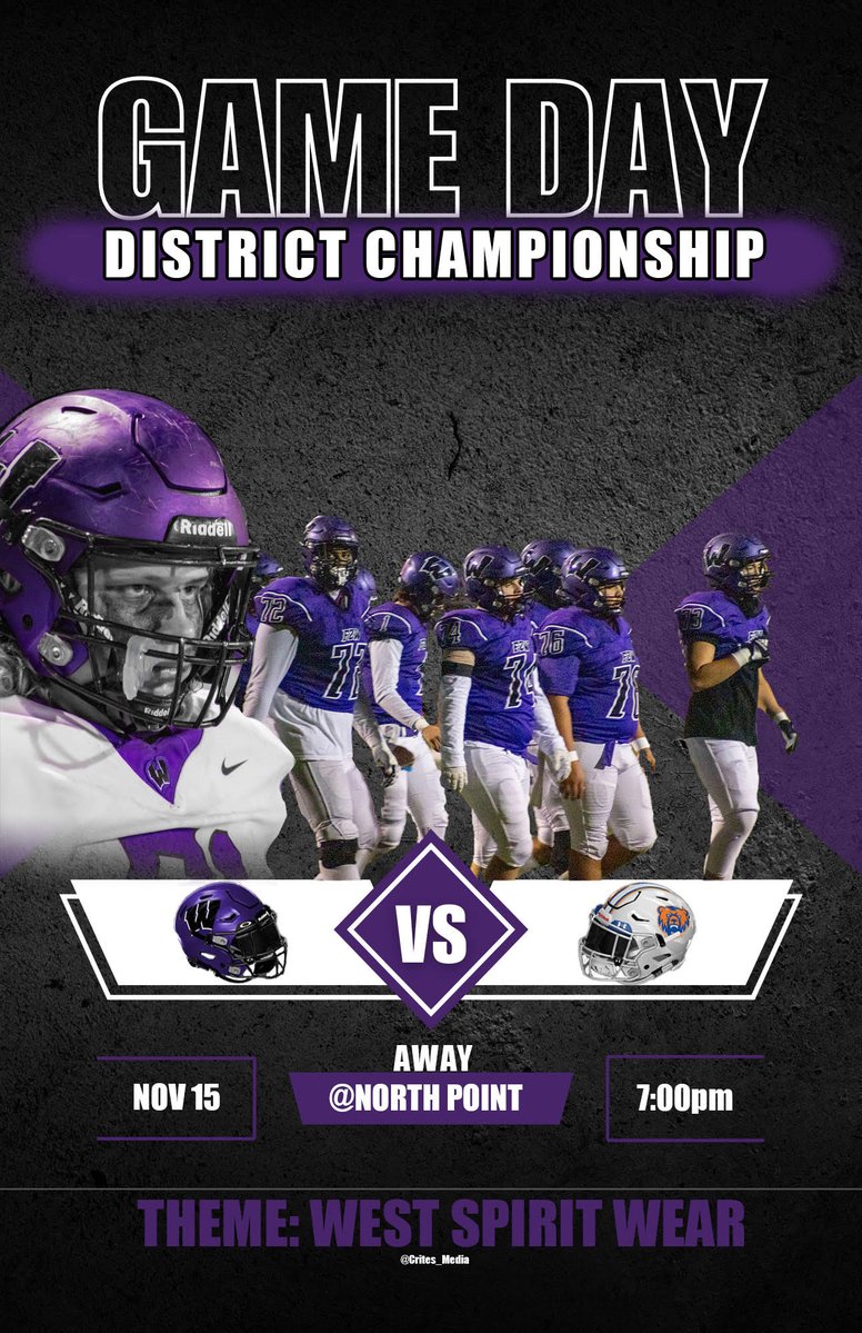 There is only one place to be tonight!!!!  Get out to North Point and support our Jags!!! Let's go get a District Championship!!  #greatdaytobeajaguar

Admission
$6 CASH ONLY Admission for ages 6 and up.
