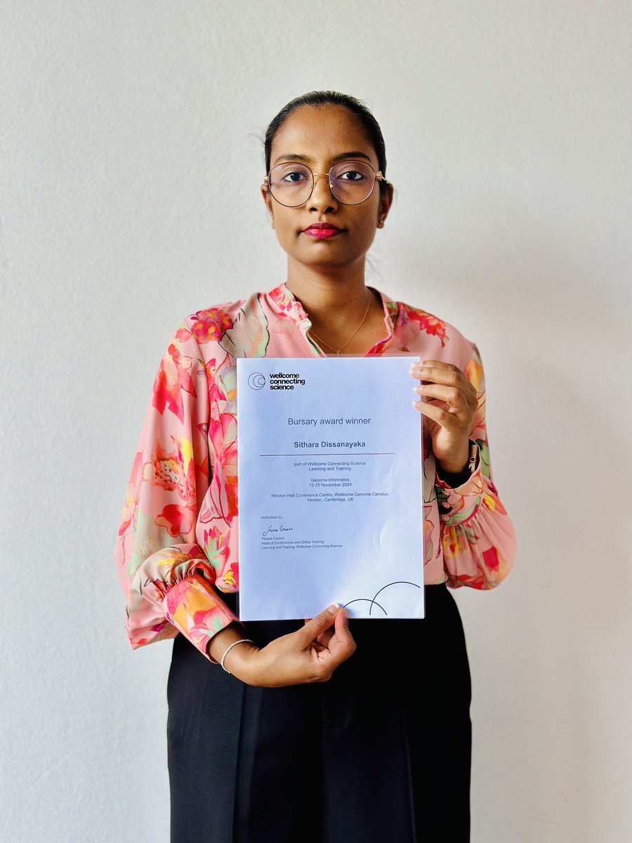 eventsWCS's tweet image. Congratulations to this year&apos;s #GenomeInformatics24 bursary winners, who joined us both in person @HinxtonHall and online from Australia! 🎖️