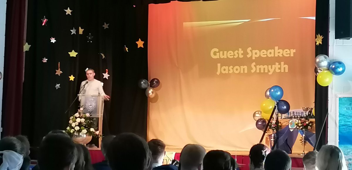 Our Celebration Day guest speaker, Olympian Jason Smyth, tells the audience to embrace challenges, to make the most of every opportunity &amp; to ALWAYS avail of the advice of people you trust.