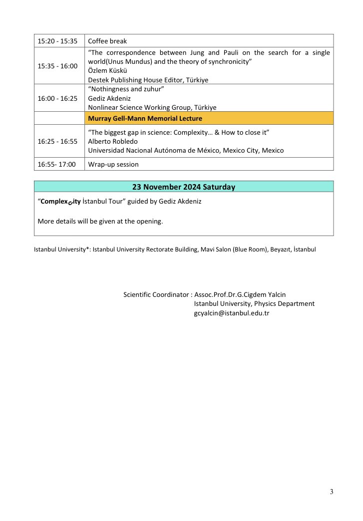 gcyalcin's tweet photo. We are happy to announce that, this year we are launching two invited sessions at DSS-2024 for the first time.
-- Murray Gell-Mann Memorial Lecture Series
-- Women in Complexity Science Session

For  more info: 
https://t.co/zYIz8p8xmC https://t.co/aXV1pLl8FV