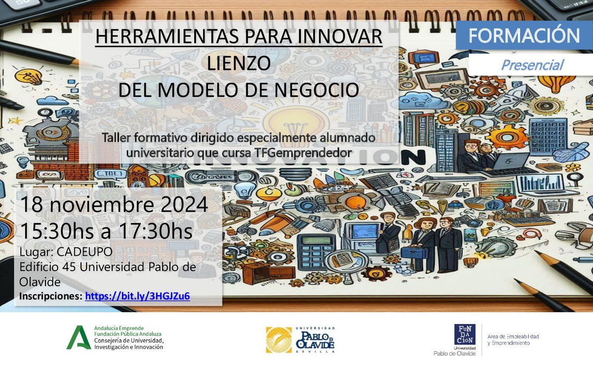 Capacitación emprendedora 💪🏻💪🏻en el #CADEUPO <a href="/cadesevilla/">Andalucía Emprende Sevilla</a> <a href="/fundacionupo/">Fundación UPO</a> <a href="/pablodeolavide/">Pablo de Olavide</a> <a href="/aemprende/">Andalucía Emprende</a>