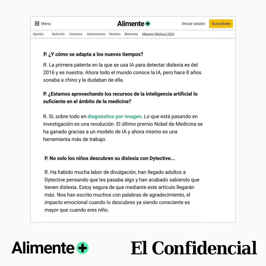 Change Dyslexia (@changedyslexia) on Twitter photo Descubre cómo la #ciencia y la #tecnología derriban las barreras de la #dislexia.
Gracias a Andrea Marín y a <a href="/elconfidencial/">El Confidencial</a> por esta inspiradora entrevista y por ofrecer un espacio para dar visibilidad a la #dislexia.
🔗alimente.elconfidencial.com/bienestar/2024……
<a href="/luzrello/">Luz Rello</a>
#Changedyslexia Descubre cómo la #ciencia y la #tecnología derriban las barreras de la #dislexia.
Gracias a Andrea Marín y a <a href="/elconfidencial/">El Confidencial</a> por esta inspiradora entrevista y por ofrecer un espacio para dar visibilidad a la #dislexia.
🔗alimente.elconfidencial.com/bienestar/2024……
<a href="/luzrello/">Luz Rello</a>
#Changedyslexia