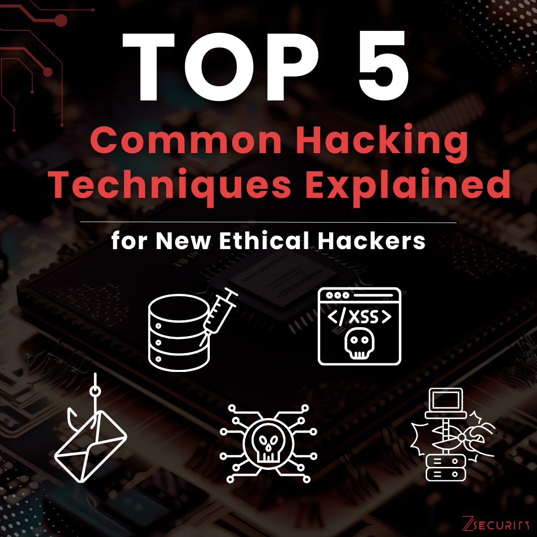_zSecurity_'s tweet photo. As a beginner in ethical hacking, it’s essential to understand the techniques often used by attackers—and how to defend against them.

Here’s a quick overview of five common hacking methods.

#EthicalHacking #CyberSecurity #LearnToHack #Hacking #TechJargon #StayInformed #TechTips #CyberAwareness #HackerLife #CyberEssentials #SecurityTips #OnlineSafety #LearnCyberSecurity