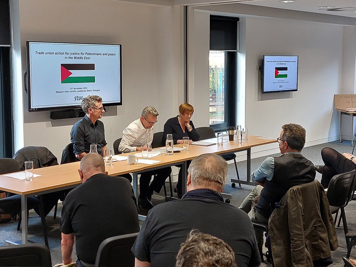 This morning, we welcome union members from across our movement to our Justice for Palestine Conference. 

Political, economic and cultural pressure must be enacted upon the Israeli Government to create a lasting ceasefire and peace in the region.
