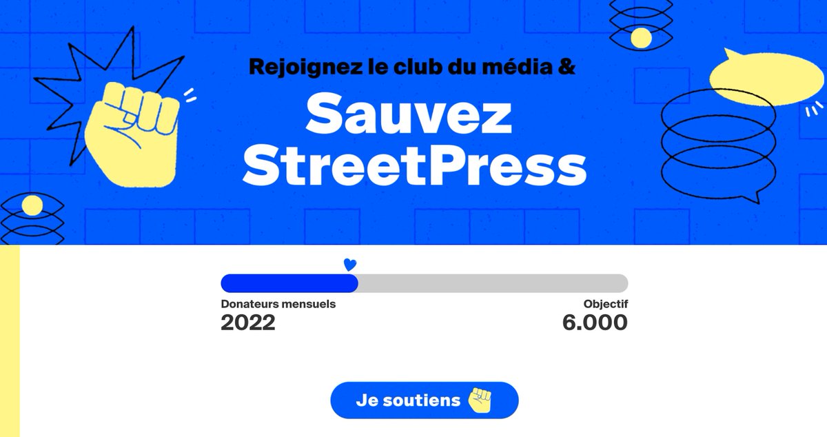 Clara Monnoyeur (@clara_monnoyeur) on Twitter photo Vous êtes déjà plus de 2.000 à nous soutenir mensuellement ! Merci ❤️
Même un petit don de 1 euro par mois nous permet de rester en accès libre et de passer l'année. Soutenez les médias indés ! Faites un don mensuel à <a href="/streetpress/">StreetPress</a> :
➡️ soutenir.streetpress.com Vous êtes déjà plus de 2.000 à nous soutenir mensuellement ! Merci ❤️
Même un petit don de 1 euro par mois nous permet de rester en accès libre et de passer l'année. Soutenez les médias indés ! Faites un don mensuel à <a href="/streetpress/">StreetPress</a> :
➡️ soutenir.streetpress.com