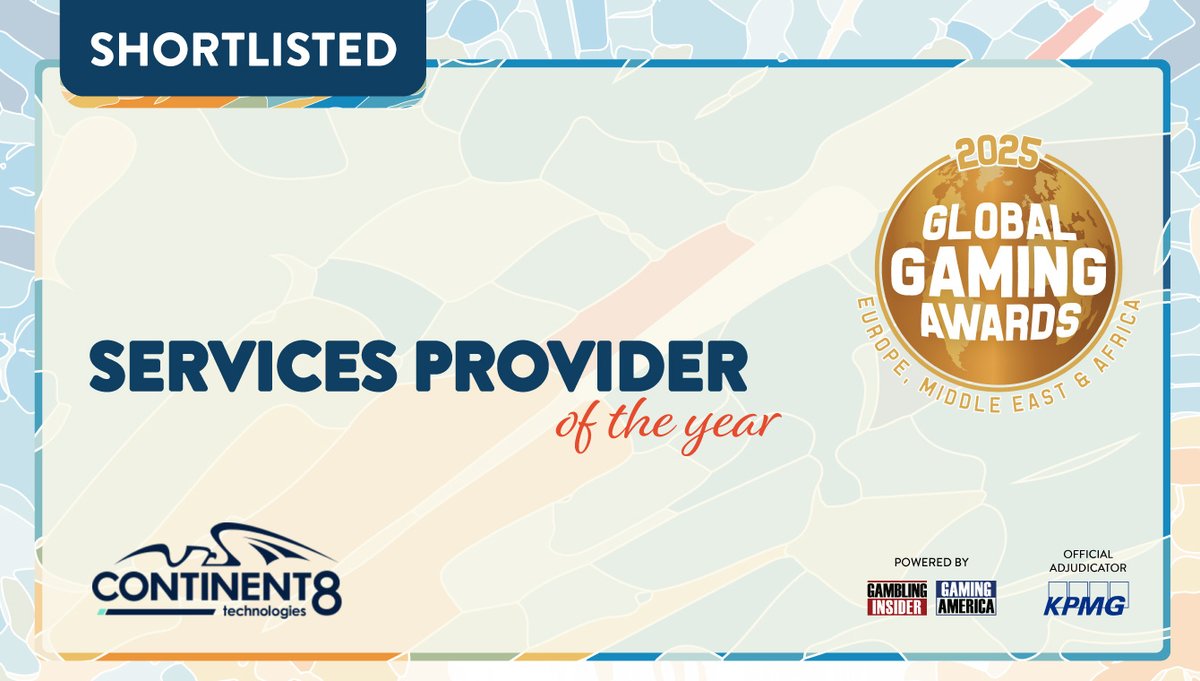 Continent8's tweet photo. We’re thrilled to be nominated for the Global Gaming Awards EMEA 2025: Services Provider of the Year! 🎉 Winners will be announced on Day 1 of ICE 2025 at Fira Barcelona Gran Via. 🚀 @icegamingglobal #GGA2025 #ICE2025 #Awards #iGaming #YourTrustedInfrastructurePartner https://t.co/M7OmtpyMfw