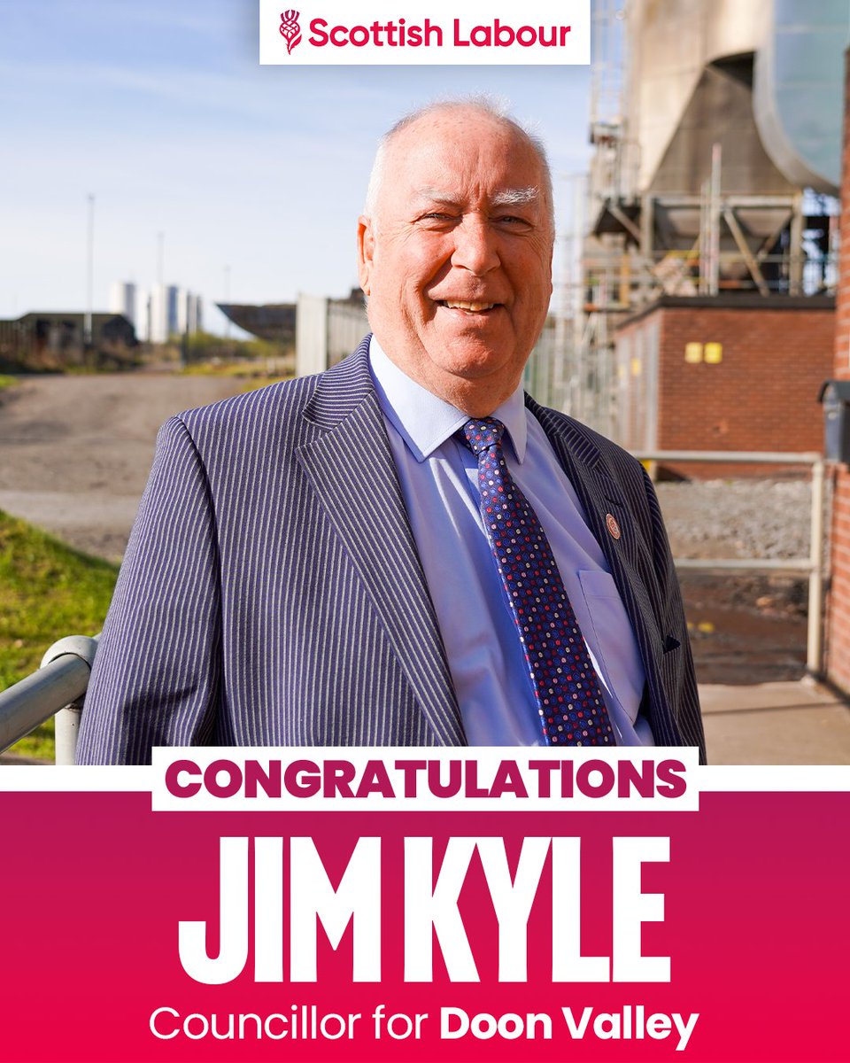 ScottishLabour's tweet photo. Congratulations Jim Kyle! Scottish Labour's newest councillor - for Doon Valley. https://t.co/2ulvs5lzRw