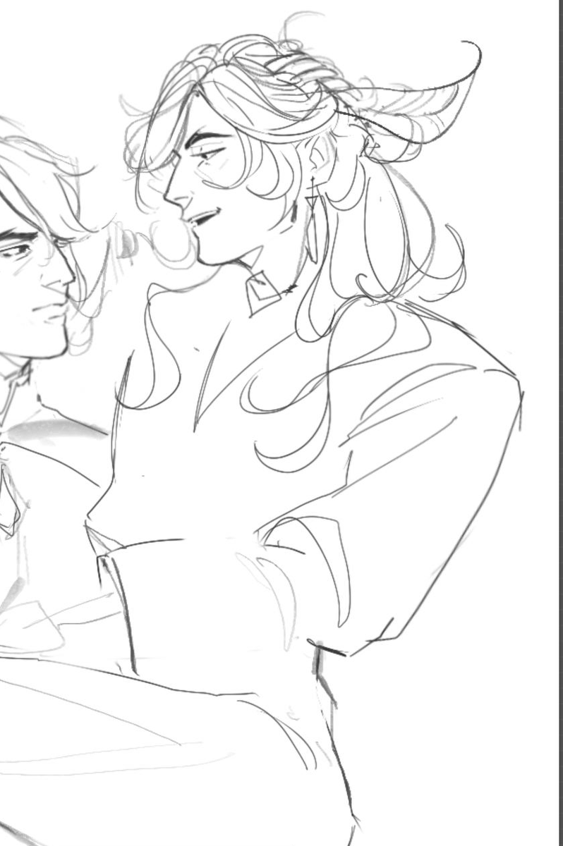 I'm going to post some old stuff I've drawn over the last two years, and I'm going to start with old sketches of #alhaitham and #kaveh