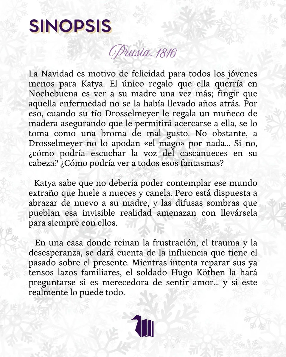 rorower_'s tweet photo. 💜❄️PORTADA Y SINOPSIS ❄️💜

Ayer @PatoEdiciones desveló la portada de Nueces y canela, estoy TAN emocionada por que pronto podáis leerla 🥹🤍🤍❄️

Qué ganas de que conozcáis a Hugo y a Katya, a Fred, a Dross... Y por supuesto, al Cascanueces🌰

Empieza a hacer frío, ¿no? 🌨️ https://t.co/6UYqPwJ3Zo