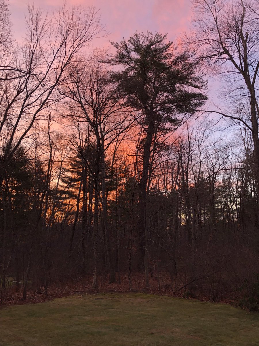 Stunning sunrise this morning in @townofamherst. Lots of important work to do today.