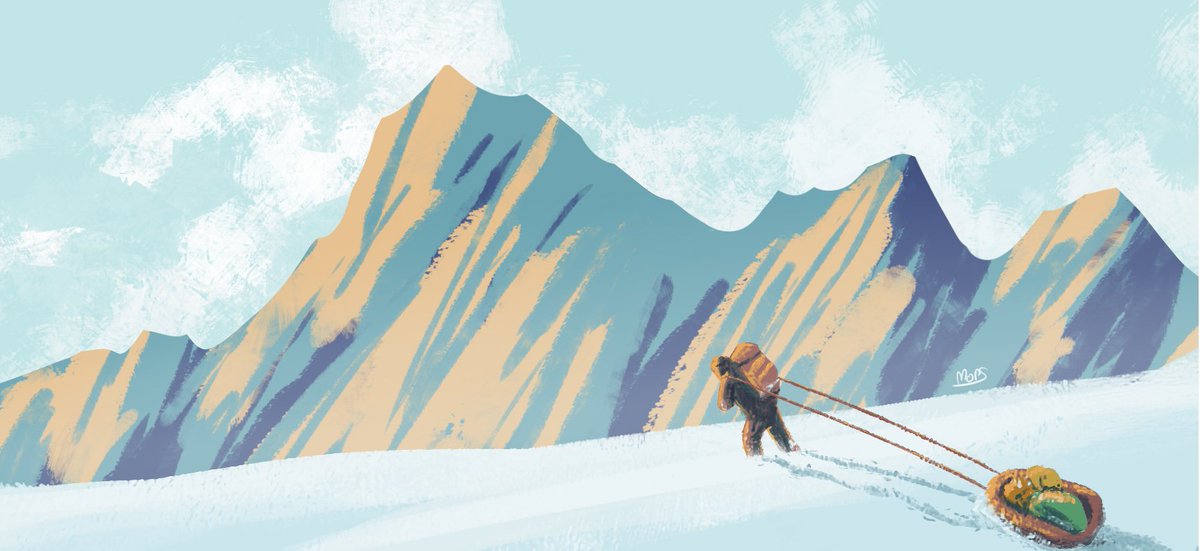 Moppy500's tweet photo. Composition training 🏔️

#art #digitalart #sketch https://t.co/bvRha6mBlI