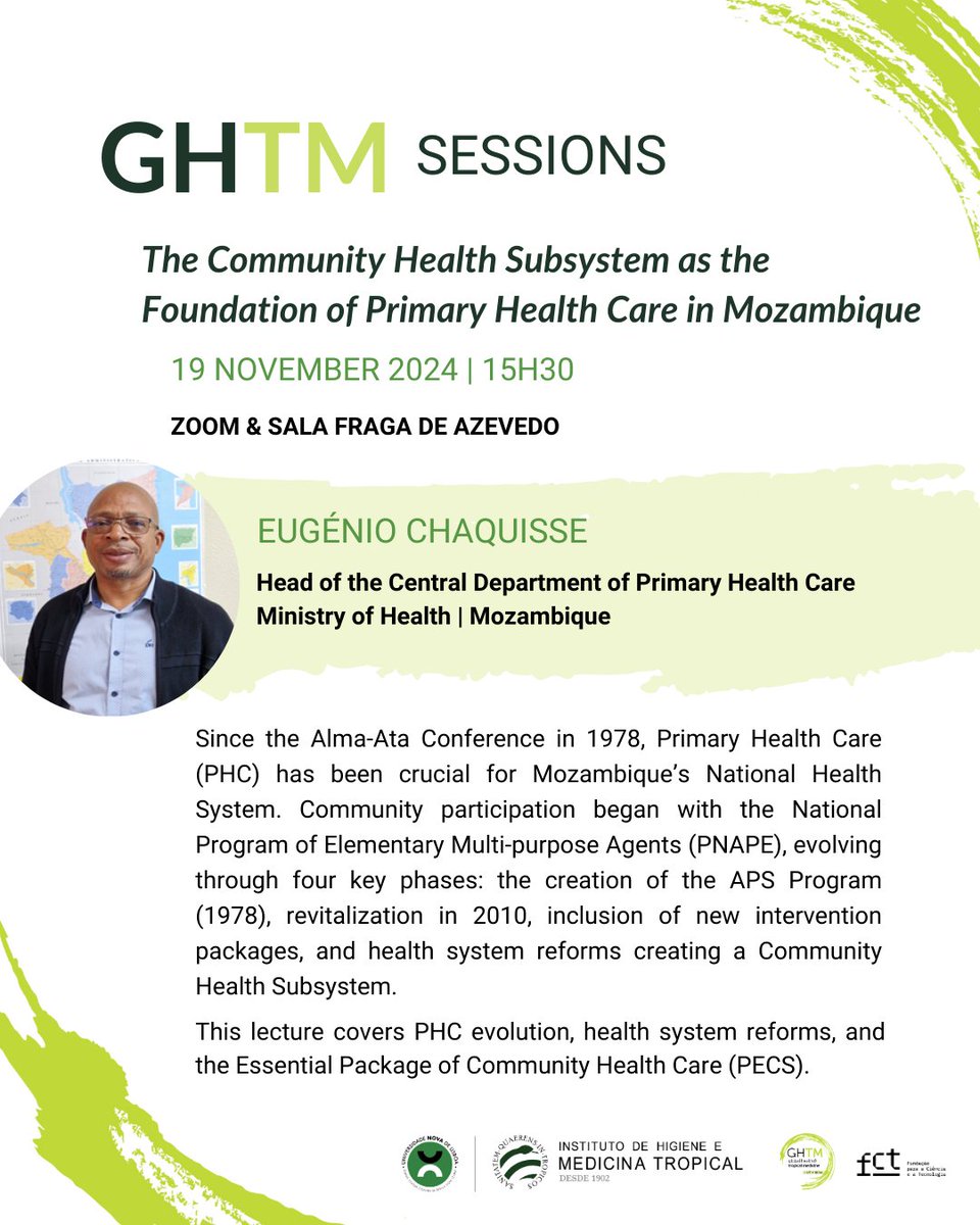 GhtmNova's tweet photo. 📣 Save the date!
🗓 19 November 2024 | 15:30
📍 Sala Fraga de Azevedo at @IHMTNOVA &amp; Zoom

Find out more at: https://t.co/mHUCAnZaF7

#ghtm #ghtmsessions #globalhealth #primaryhealthcare https://t.co/ixcqcXcTEg