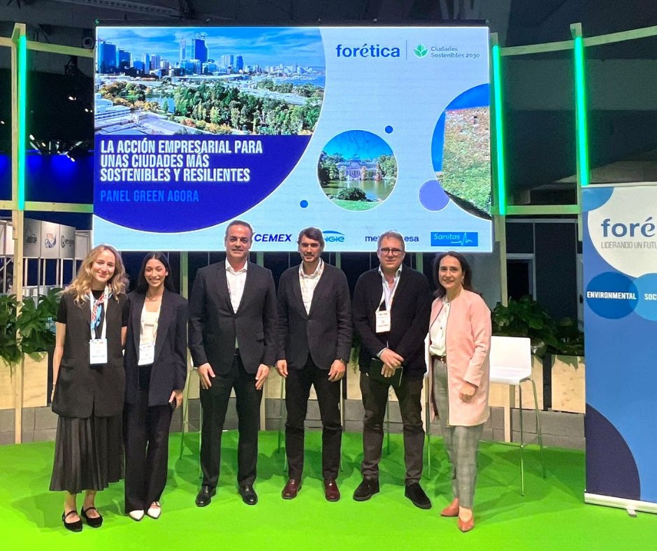 💫 Gracias a <a href="/foretica/">Forética</a> por brindarnos la oportunidad de participar en el <a href="/SmartCityexpo/">Smart City Expo World Congress</a> de Barcelona donde nuestro gerente de Suelo en Cataluña, Alfredo Sarrias de Ros ha intervenido en representación de metrovacesa, empresa líder de la iniciativa #CiudadesSostenibles2030.