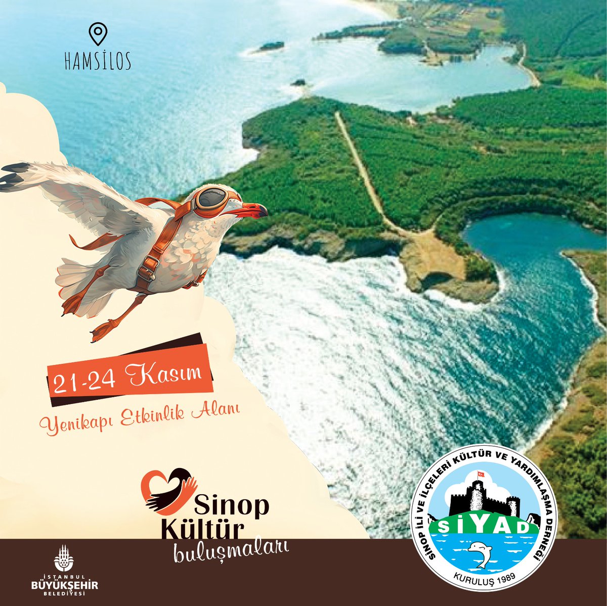 İSTANBUL'DA SİNOP RÜZGARI ESECEK

TÜRKİYE'nin en mutlu kenti İstanbul'da!...
10'uncusu düzenleyeceğimiz İstanbul'daki Sinopluların buluşma noktası Yenikapı..

21-24 Kasım tarihleri arasındaki Kültür Buluşmalarına tüm halkımız davetlidir.

#sinop #ayancık #boyabat #dikmen