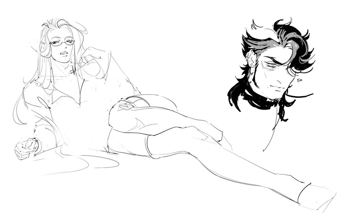 #neuvilette as office siren and old dog #wriothesley
imagine them together