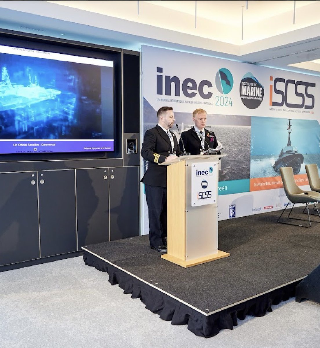 taffybo's tweet photo. Great day briefing  at the International Naval Engineering Conference (INEC) in Liverpool last week and explaining how the T26 Mission Bay makes this great platform ‘more than just a submarine hunter’. #INEC https://t.co/nLjlsbXrBq