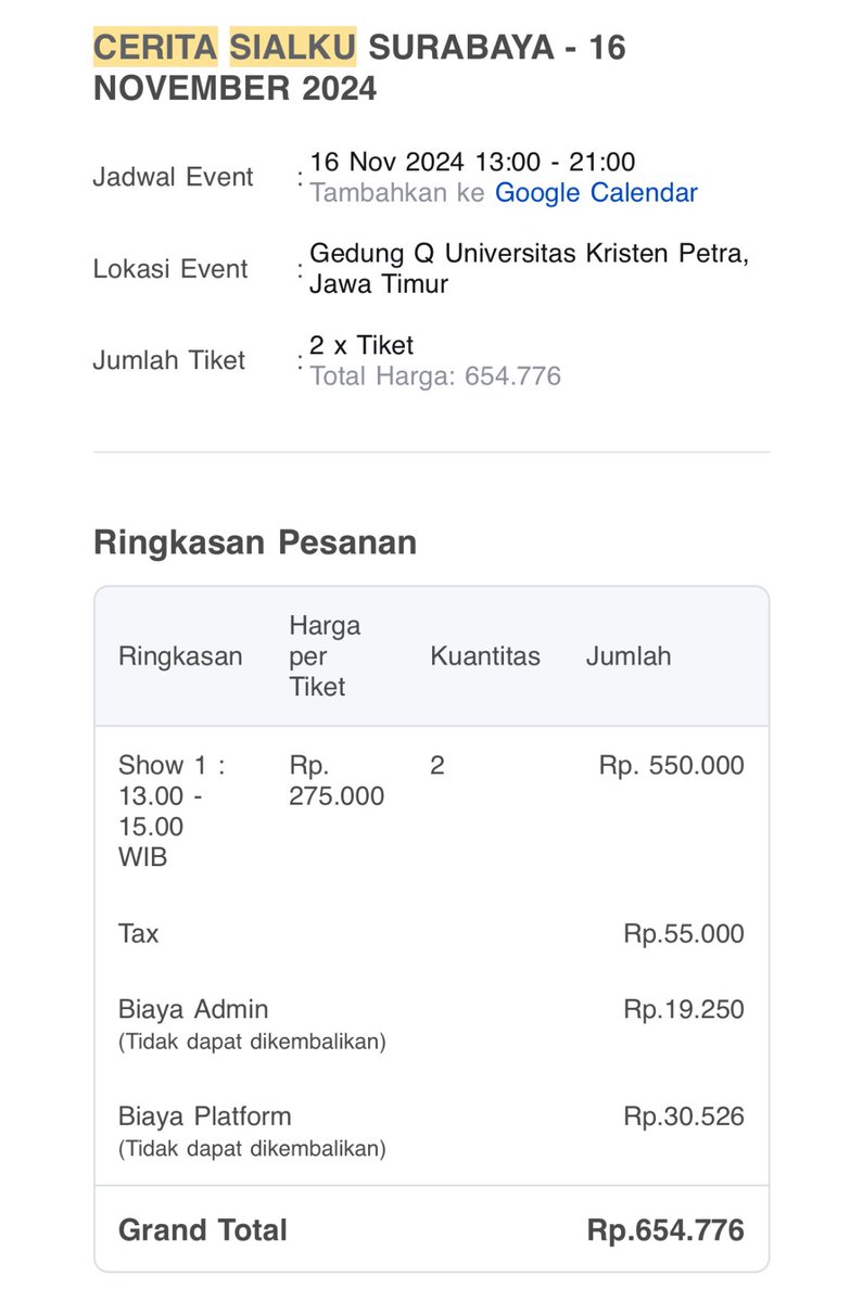 fullcreamaddict's tweet photo. wts cerita sialku raditya dika surabaya show 1 available 1 tiket

dijual harga normal soalnya temenku fix gabisa berangkat

#wts #wtb #ceritasialku https://t.co/zz04Z2nu4B
