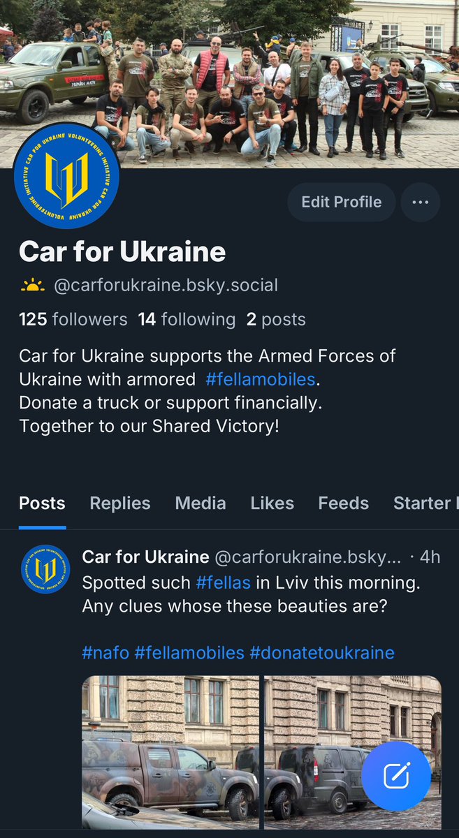 We are also following the trend moving “you know where” as likeminded people have to stay together.

Follow us there until our shared victory comes 
#nafo #fellas #donatetoukraine #car4ukraine
