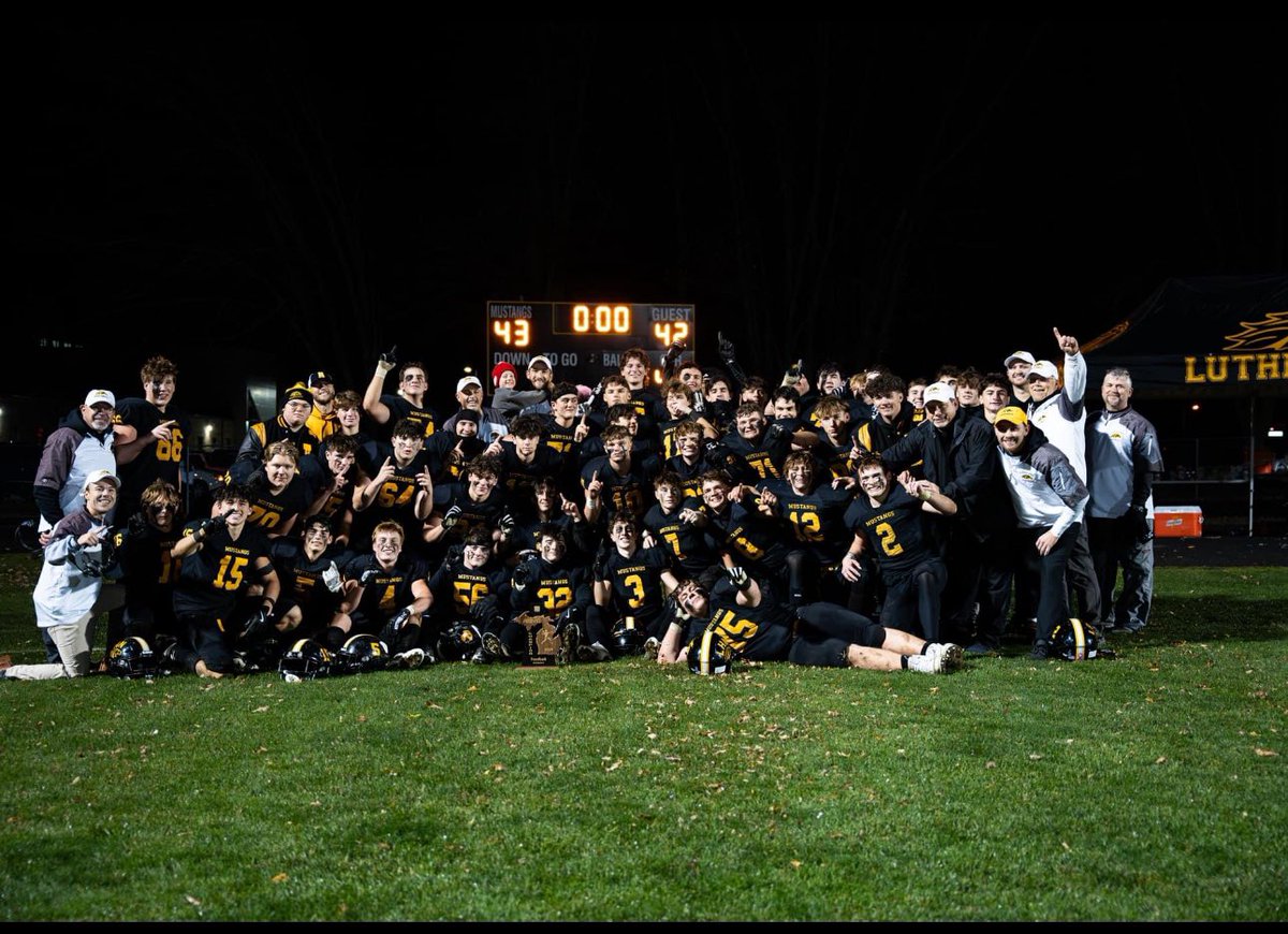 Get up Mustangs, it’s Regional Championship time! Come support the Mustangs at Harper Woods High School as they try to earn a spot in the state semifinals. #UnfinishedBusiness