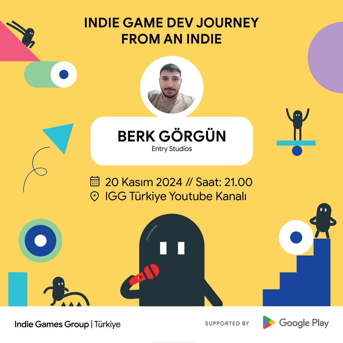 Bağımsız oyun geliştirme serüveninin inceliklerini Entry Studios'un kurucusu Berk Görgün ile keşfedeceğimiz “Indie Game Dev Journey From An Indie“ etkinliğimiz ile sizlerleyiz! 

📅 20 Kasım 2024 | 21.00 📍 IGG Türkiye YouTube Kanalı; buff.ly/3CveCDt