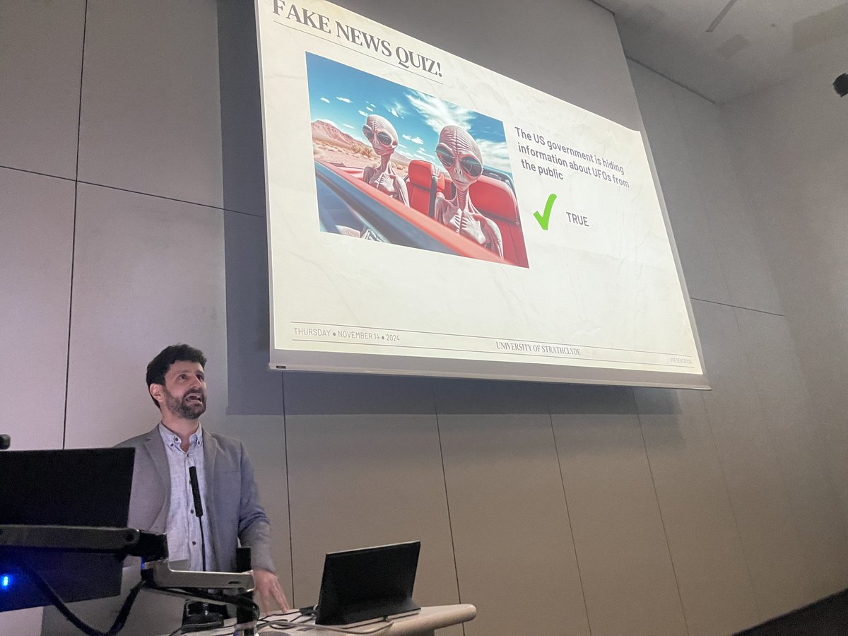 UoSPsychology's tweet image. Thank you to Jon Roozenbeek (@Kingspsychol, @warstudies, @CSDMLab) for delivering an excellent talk on &apos;The Psychology of Misinformation&apos; for our annual University of Strathclyde Psychology Public Engagement Lecture last night @StrathThemes