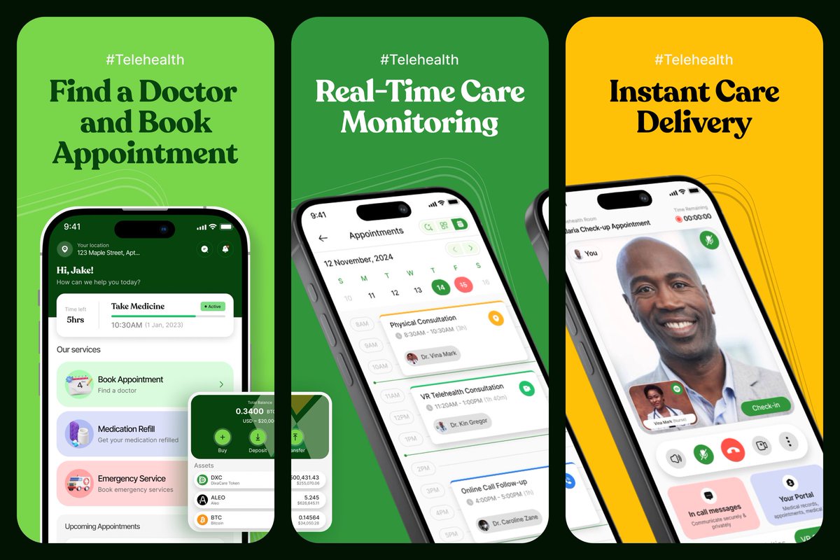 dixacare's tweet image. Telehealth App Beta Test Coming Soon! 🔥

Get ready to simplify your healthcare experience! With DixaCare’s Telehealth &amp;amp; Wallet app, quality health is affordable &amp;amp; accessible. 

stay tuned for a new era in personal health management!💊

#DixaCare #HealthQuest #healthcare