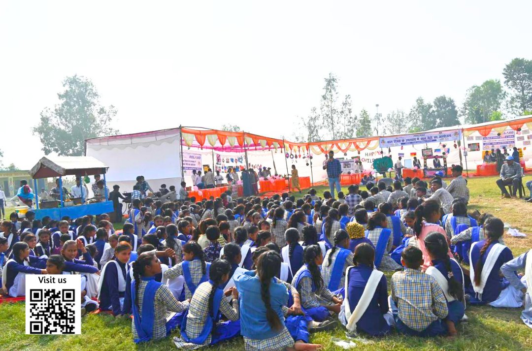 MamtaHIMC's tweet photo. On 14th November we celebrated the spirit of childhood and the joy of learning at our special Bal Mela, organized under the Parivartan Model School Project by Relaxo. The day brought together 724 enthusiastic participants, including students, teachers, and parents, for a memorable experience.

 🌟 𝗙𝘂𝗻 𝘄𝗶𝘁𝗵 𝗣𝘂𝗿𝗽𝗼𝘀𝗲! Our Bal Mela stalls were thoughtfully designed to spark curiosity and reinforce essential lessons for our young learners. Students had a blast with activities like health and hygiene games, where they explored the basics of self-care and cleanliness in a hands-on, enjoyable way.

🎯 𝗦𝗸𝗶𝗹𝗹-𝗕𝘂𝗶𝗹𝗱𝗶𝗻𝗴 𝗚𝗮𝗺𝗲𝘀! From the "Muzzle Game" to boost concentration, to the "Bull's Eye" challenge aimed at breaking gender stereotypes, each game was crafted to inspire growth and learning.

🎭 𝗟𝗶𝗳𝗲 𝗟𝗲𝘀𝘀𝗼𝗻𝘀 𝘁𝗵𝗿𝗼𝘂𝗴𝗵 𝗦𝘁𝗼𝗿𝗶𝗲𝘀! The event's highlight was an enchanting puppet show, sharing life skills stories that left a lasting impression on our young audience.

𝗦𝗰𝗮𝗻 𝗤𝗥 𝗖𝗼𝗱𝗲 𝘁𝗼 𝘄𝗮𝘁𝗰𝗵 𝘀𝘁𝘂𝗱𝗲𝗻𝘁 𝘀𝗵𝗮𝗿𝗶𝗻𝗴 𝗵𝗲𝗿 𝗲𝘅𝗽𝗲𝗿𝗶𝗲𝗻𝗰𝗲 𝗮𝗯𝗼𝘂𝘁 𝗕𝗮𝗹 𝗠𝗲𝗹𝗮.

#RelaxoCSR #ParivartanModelSchoolProject #BaalMela #ChildrenFirst #JoyOfLearning #ChildhoodMatters #CommunityLearning 

@relaxofootwears