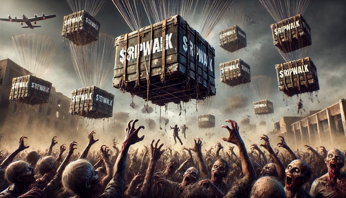 The $$RIPWALK Airdrop Has Begun 

It’s happening NOW! $$RIPWALK tokens are falling, and only the bold will claim their share.
Join the XWalkers in the zombie takeover—this is your chance to walk among the undead!”