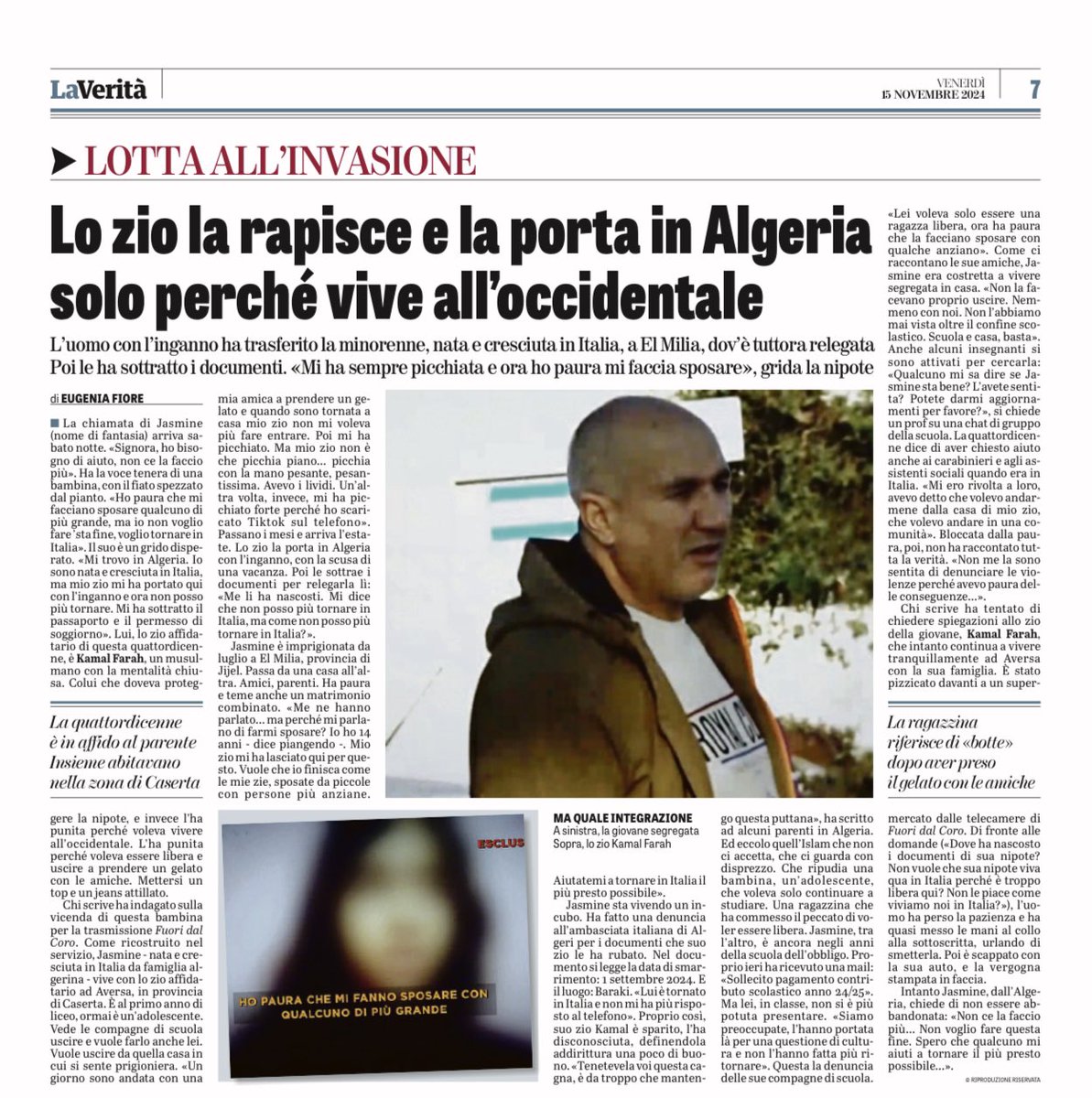 Vorrei sentire le femministe indignate…
Ah no, silenzio.
Il mio articolo per La Verità