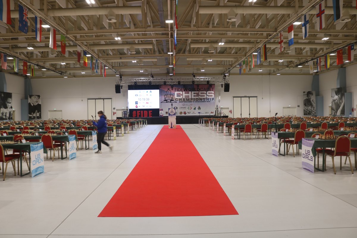 ChessbaseIndia's tweet image. The World Cadets Chess Championship is set to begin in just 2 hours in Montesilvano, Italy! 🌟 Over 700 players from 80+ countries will compete in this prestigious event. 🎉 Follow us for exclusive coverage on ChessBase India. 🏆♟️ #WorldCadetChess @FIDE_chess . Head of…