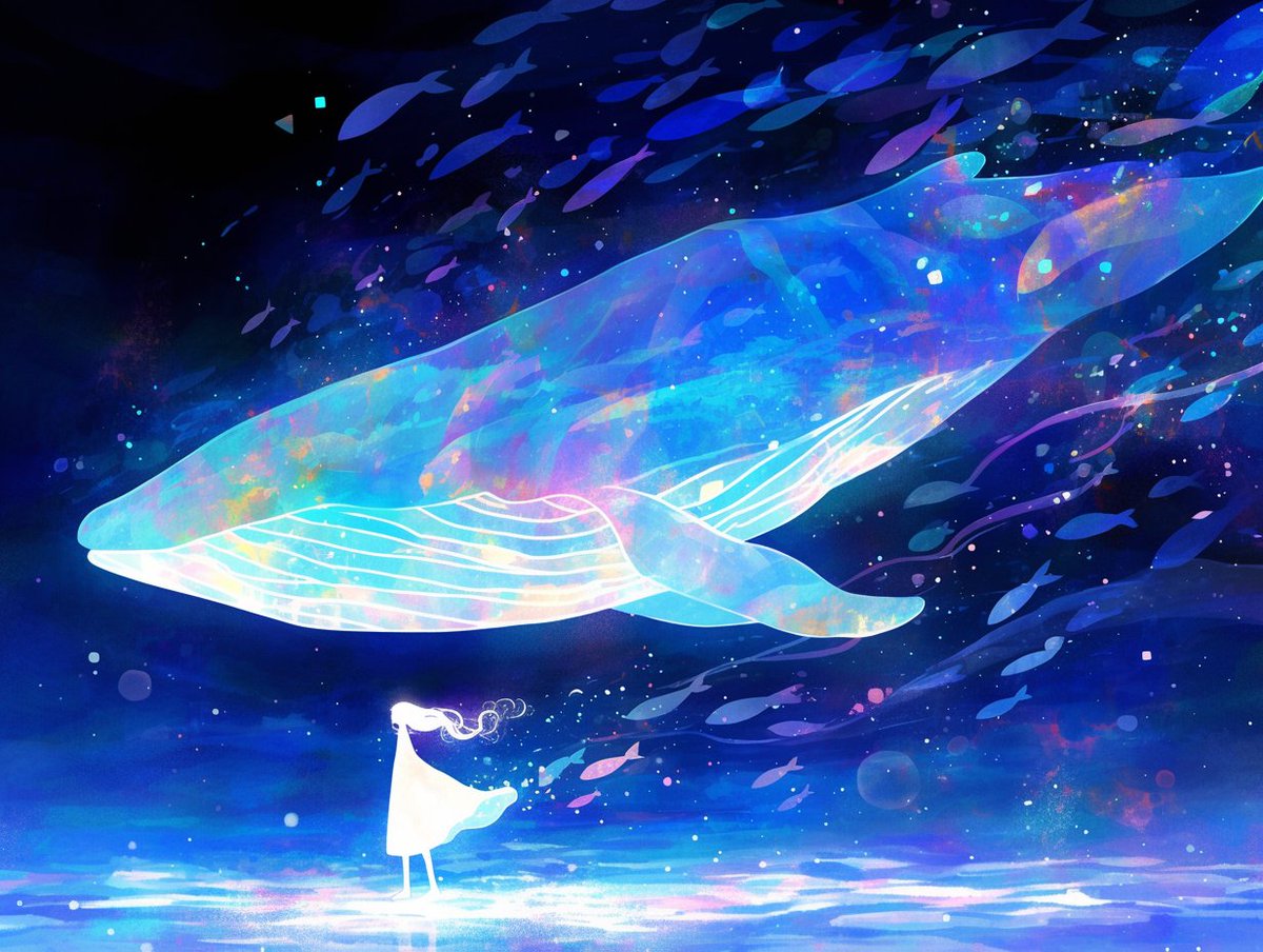 Aterui9933's tweet photo. クジラのいる世界 https://t.co/JRLkdDvtpU