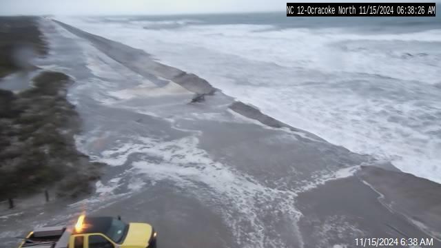 Localized ocean overwash is impacting parts of NC12 along the Outer Banks this morning.  Make sure to send us any pictures or reports of coastal flooding or other impacts from this system.  #ncwx