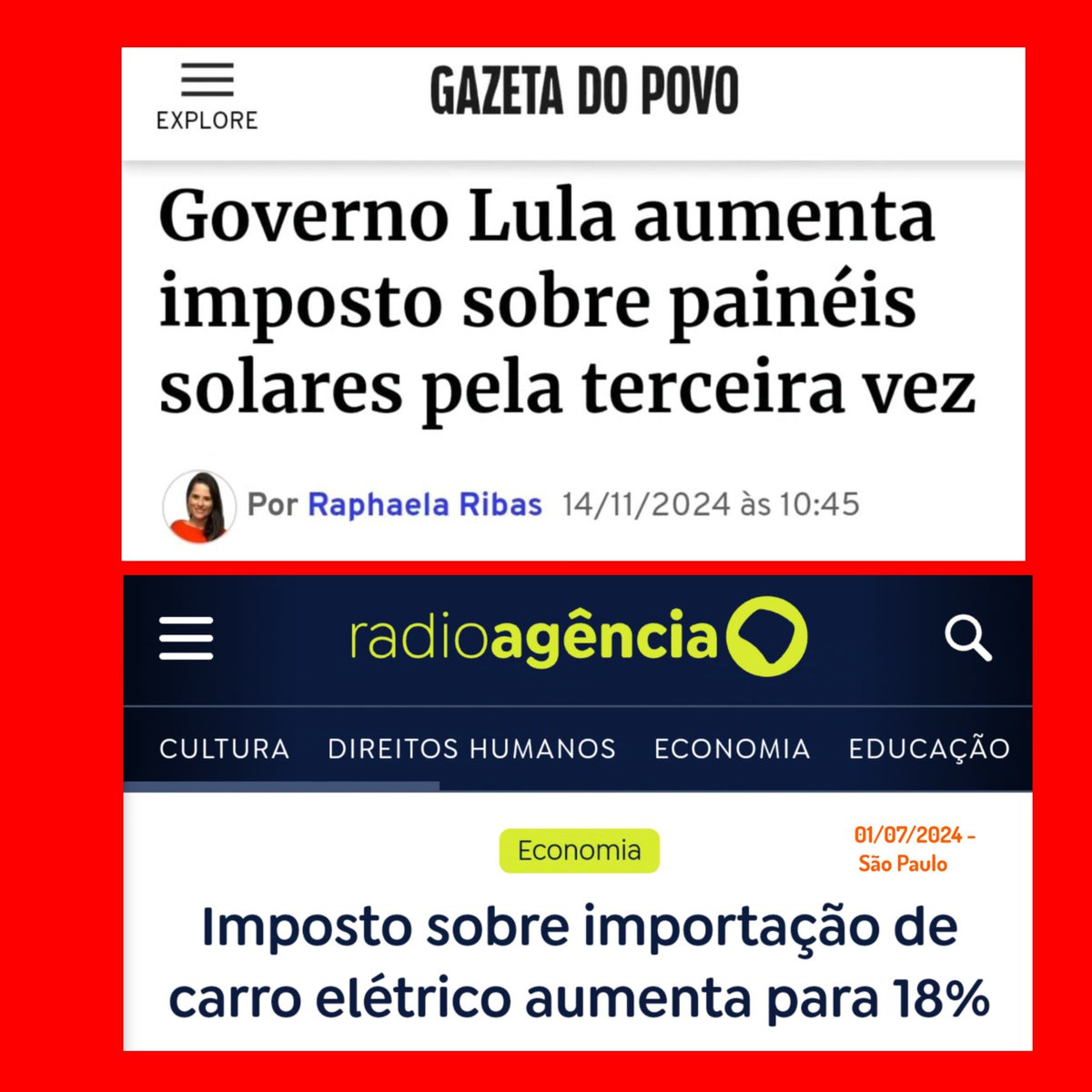 jairbolsonaro's tweet photo. - Enquanto zerávamos impostos também nestes setores, hoje a realidade muda. E muitos inocentes acham que é pelo meio ambiente. 

- A agenda ESG veio para dificultar ainda mais a vida do povo, com suas imposições extremamente prejudicial para manutenção da saúde do empreendimento do pequeno e médio investidor, enriquecendo ainda mais os bancos que obtém lucros recordes a cada ano passado.

- O sistema não optou por alçar lula ao acaso. Tudo tem um objetivo muito claro: favorecer os oligopólios e escravizar ainda os mais humildes, os impossibilitando de se desenvolverem e os deixando cada vez mais dependentes do estado.