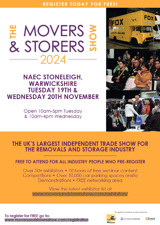 Next week we're attending <a href="/moversstorers/">Movers & Storers</a> Show at Stoneleigh so we can network &amp; reconnect with industry colleagues, share information, gain knowledge &amp; do business conveniently all under one roof. #moving #storage #removals #networking #connections #innovation