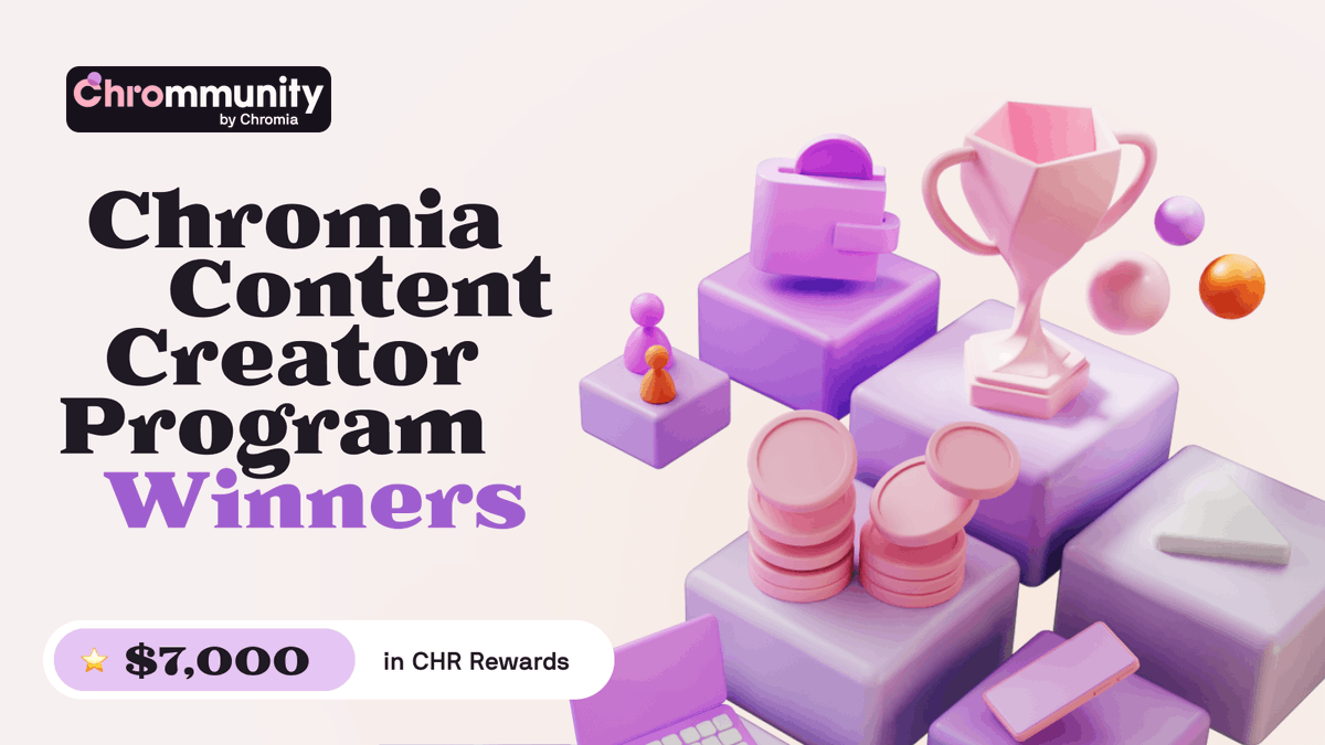 Chromia's tweet photo. Our first month-long #ContentCreatorProgram was a success with over 150 submissions, all thanks to the talent, research and creativity of our amazing community! 🦾

Check out the winners and their creations that showcased #Chromia’s innovative data solutions in engaging ways! 🏆

Link below ⏬