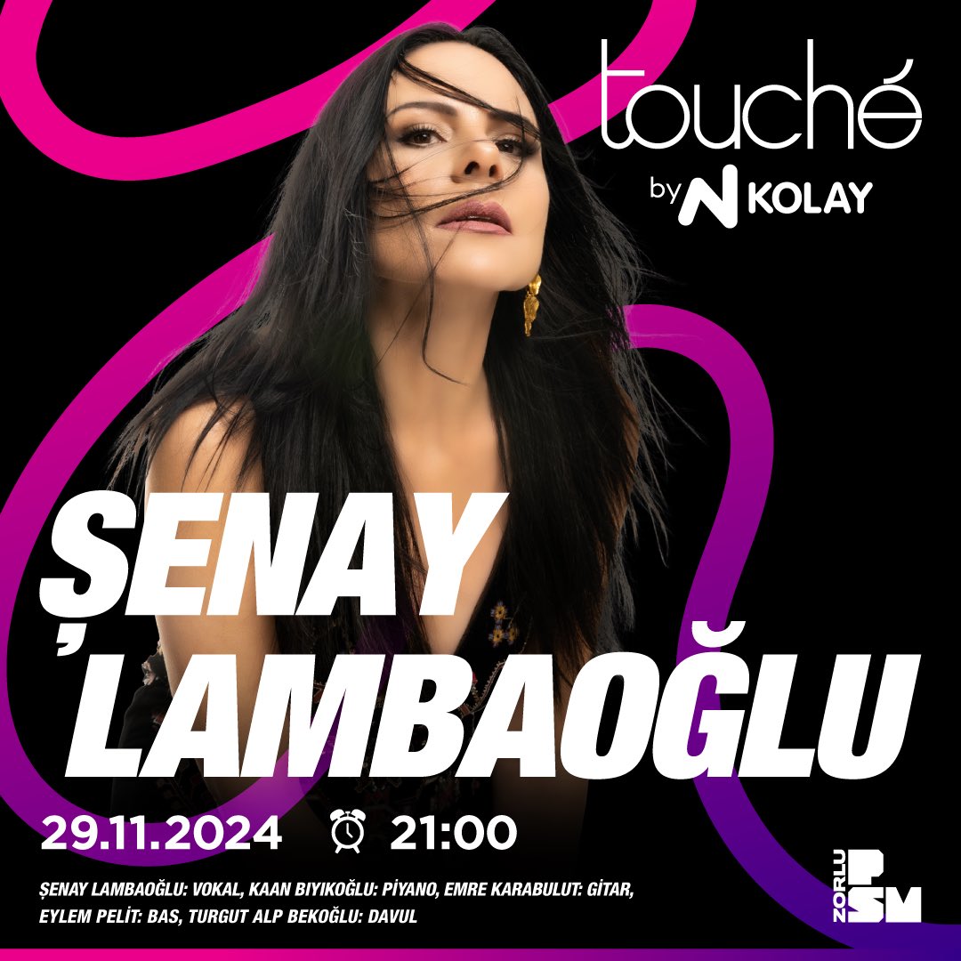 29 Kasım Cuma akşamı Zorlu Psm Touche sahnesinde şahane grup arkadaşlarımla sizi bekliyoruz. Kimler geliyor? 🎫 passo.com.tr/tr/etkinlik/se…