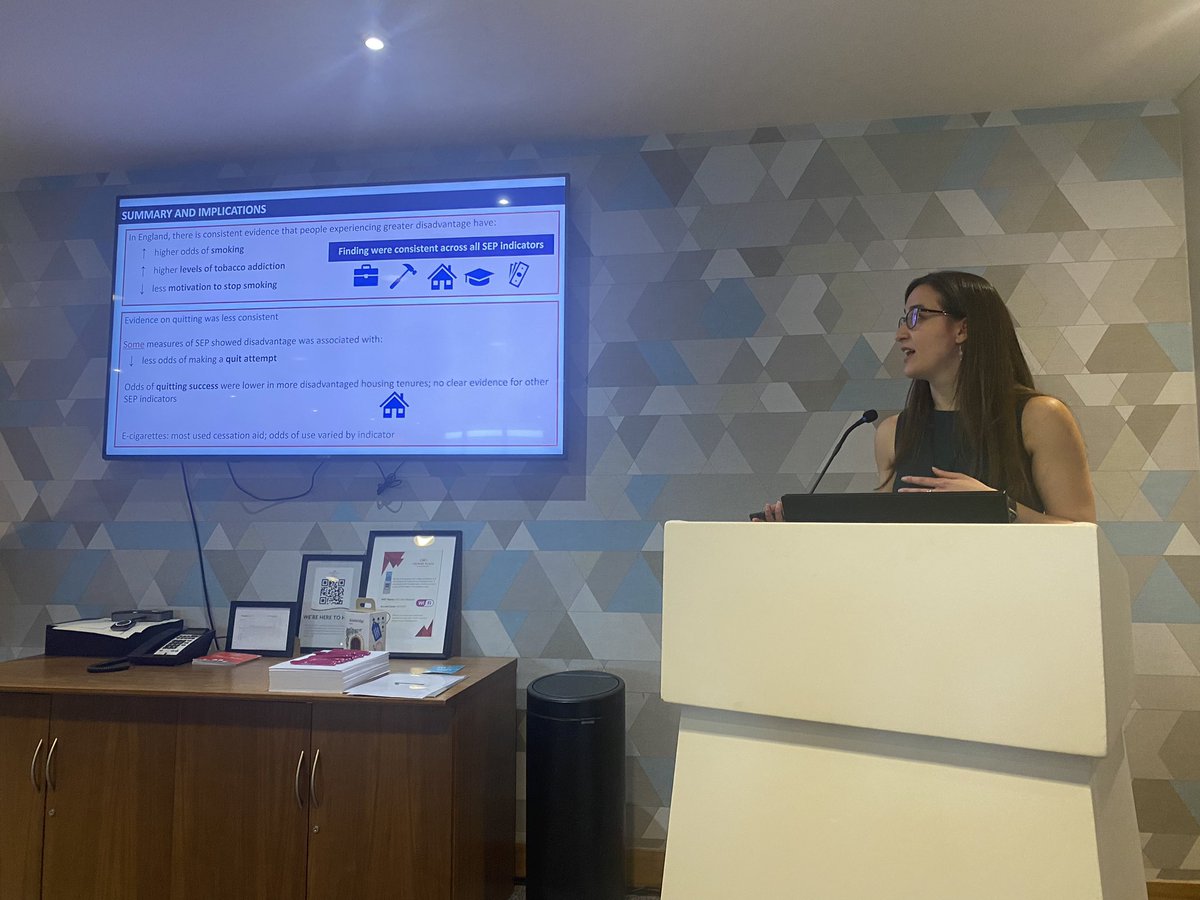 Sarah Jackson (@drsarahejackson) on Twitter photo .<a href="/AnnikaTheod/">Annika Theodoulou</a> presenting her (massive!) analysis of associations between different markers of socioeconomic position and smoking outcomes.
More work to be done exploring differences in motivation to stop smoking.
#SSAConf2024 .<a href="/AnnikaTheod/">Annika Theodoulou</a> presenting her (massive!) analysis of associations between different markers of socioeconomic position and smoking outcomes.
More work to be done exploring differences in motivation to stop smoking.
#SSAConf2024