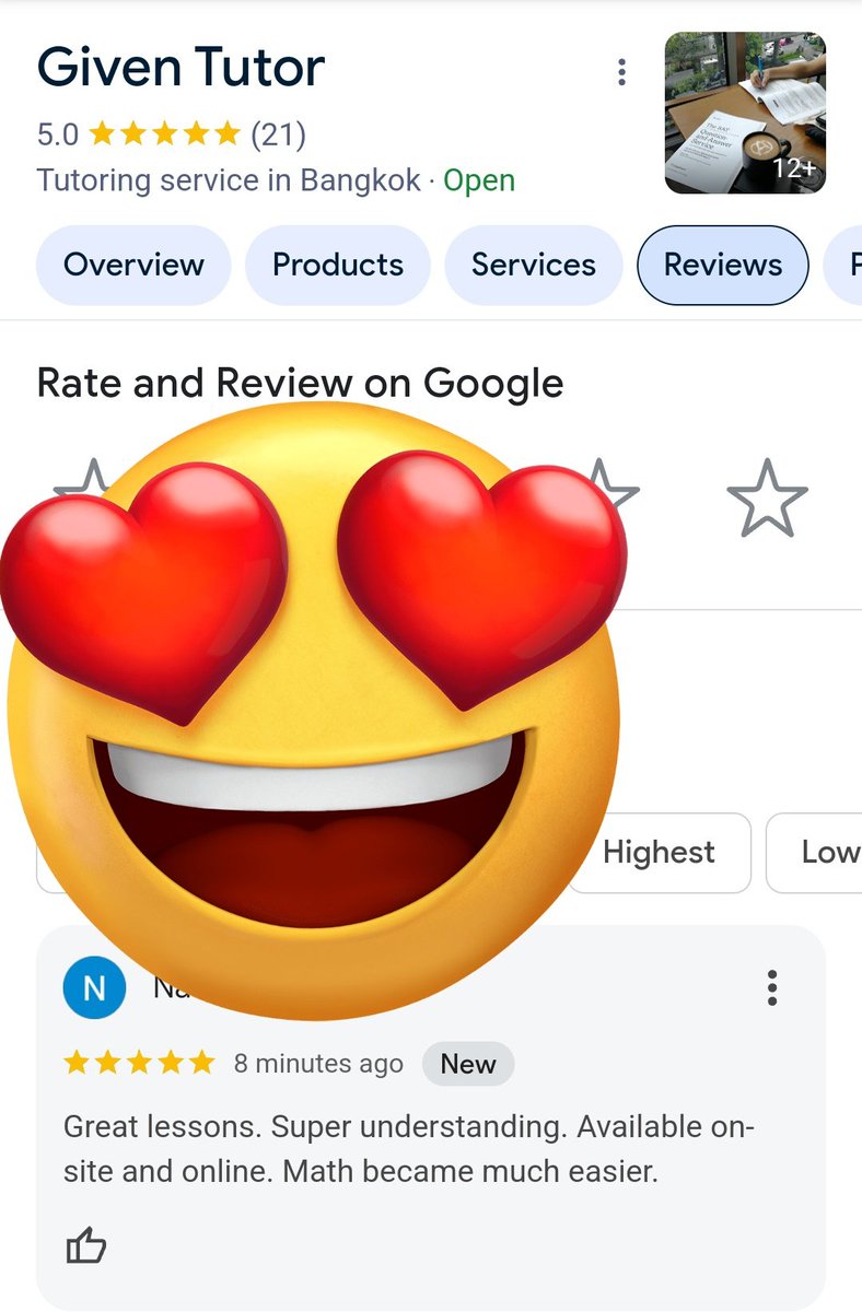 giventutor's tweet image. ขอบคุณน่ะคะ
ตั้งใจทำพรีเทส
มาอ่านรีวิว ดีต่อใจมาก
Thank you very much for your review. My course is Digital SAT Math with Desmos.
Increase your score
#satmathtutor #digitalSATmath #ติวsatmath #มาเพิ่มคะแนนกัน กับคอร์สใหม่