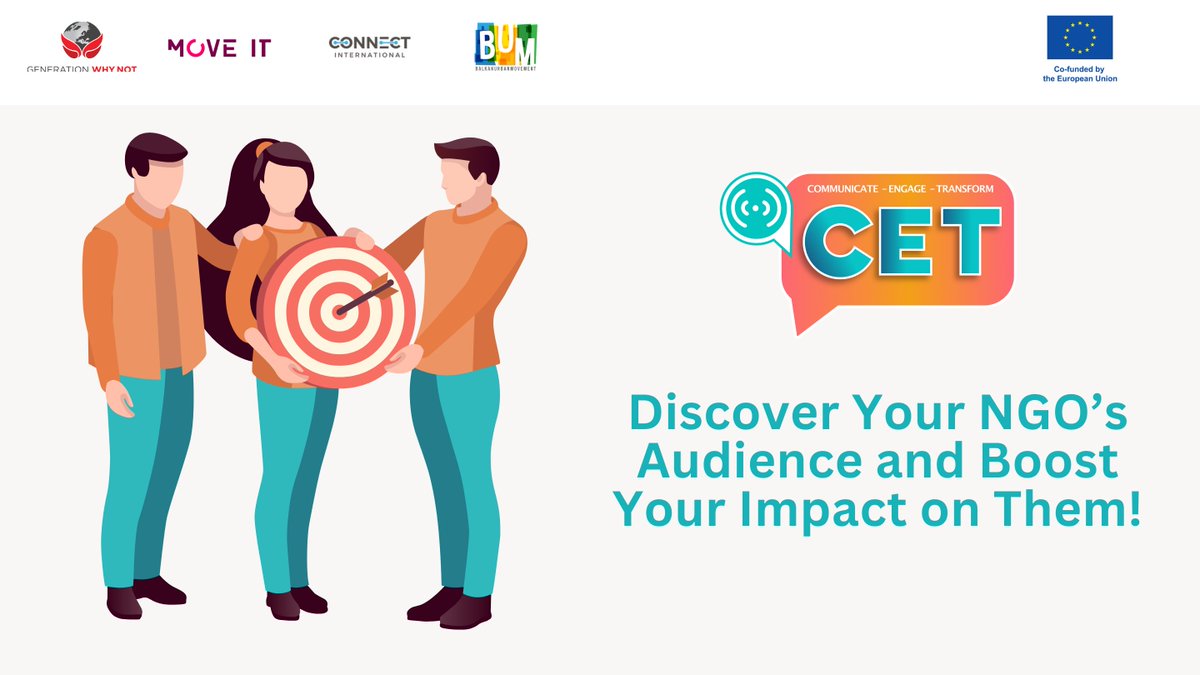 🎯 One of the key factors for effective communication is a clearly defined target audience!
🔍 Our research reveals that nearly two-thirds of youth organizations lack a clearly defined audience.
👉 Learn more at cet-project.eu!
🇪🇺 CET project is co-financed by the EU
