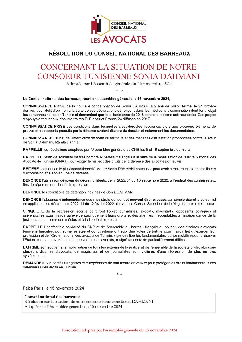 Conseil national des barreaux - les avocats tweet media