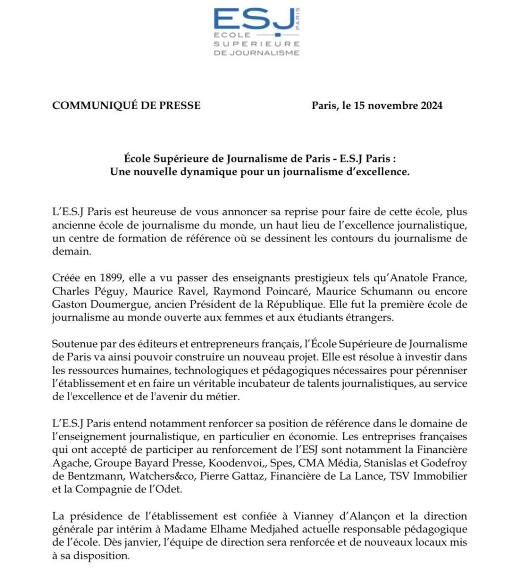 HadrienClouet's tweet photo. Bernard Arnault, Vincent Bolloré, Pierre Gattaz, Rodolphe Saadé et la famille Dassault contrôlant déjà de 90% des médias, ils achètent directement la formation initiale des journalistes.

Que fait l'Etat ?
Ah, pardon, ils l'ont acheté aussi. https://t.co/jAxP1DgMOx