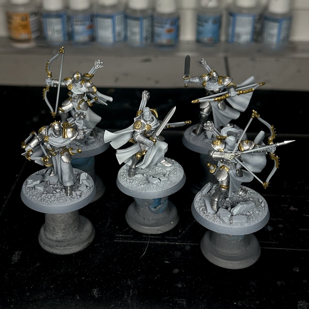 Slaving away at basecoats. #paintingwarhammer #warhammercommunity #stormcasteternals #ageofsigmar