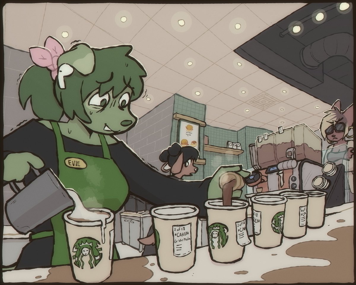 eviex_01's tweet image. Starbucks job: rate 5.8/10