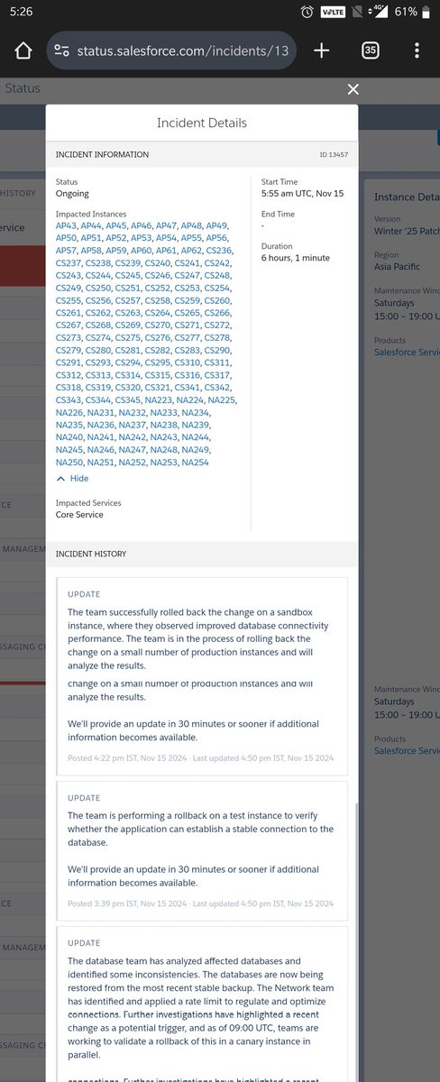 SureshKekan's tweet image. Work still in-progress status!! It&apos;s been more than 6+ hrs now! #salesforcedown