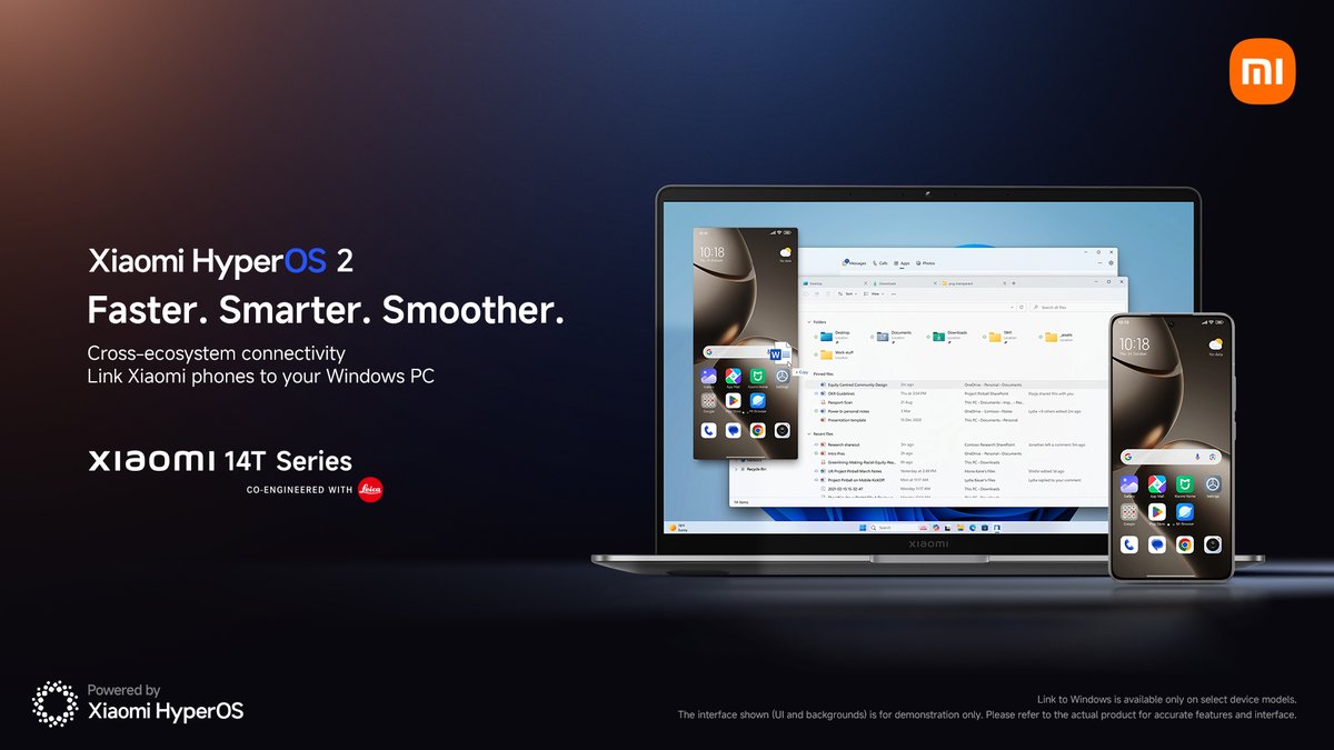 Xiaomi's tweet image. #XiaomiHyperOS2 delivers greater improvements for a unified and connected experience.

Enjoy an intuitive multi-device control, switching seamlessly between your phone, PC, tablet and speaker!

Learn more: s.mi.com/o4-ROJx6