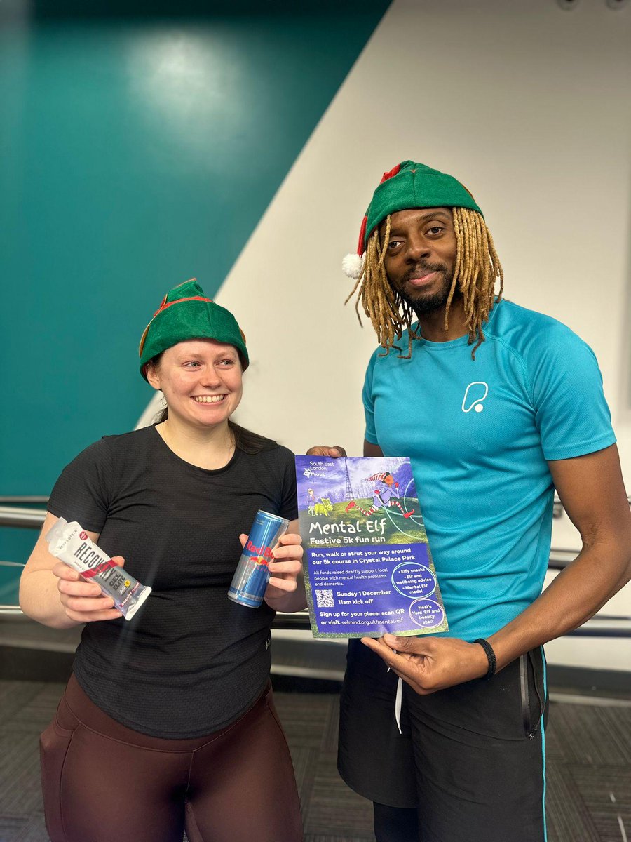 Never run a 5K before? Don’t sweat it✨

Join our festive fam full of First Time Elves at our Mental Elf festive fun run! Our PureGym PT Elves will be on hand🏃‍♀️

We had a blast at <a href="/PureGymBERM/">PureGym Bermondsey</a> &amp; can't wait to see YOU at Crystal Palace Park on Sun 1 Dec! 🦕
selmind.org.uk/news/2024/10/m…