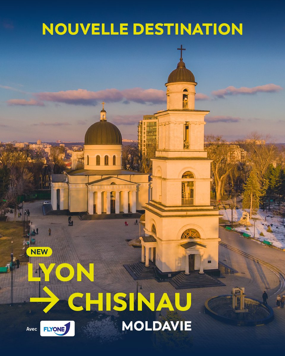 NOUVELLE DESTINATION <a href="/flyone_eu/">FLYONE</a> 📢

🇲🇩 #Chisinau vous attend ! Dès le 19 juin 2025, profitez de 2 vols par semaine au départ de Lyon pour découvrir la capitale moldave. ✈️
Infos et réservations : loom.ly/fBOp4NA

@vinciairports #FlyFromLyon #Moldavia